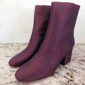 ! J.Crew $178 Sadie Ankle Boots Silk Tie k0071